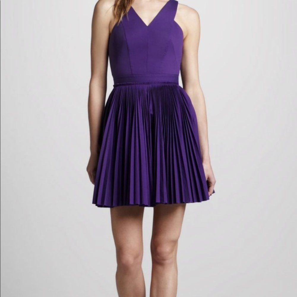 Robert Rodriguez Purple Pleated Dress 4 PRICE FIRM